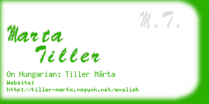marta tiller business card